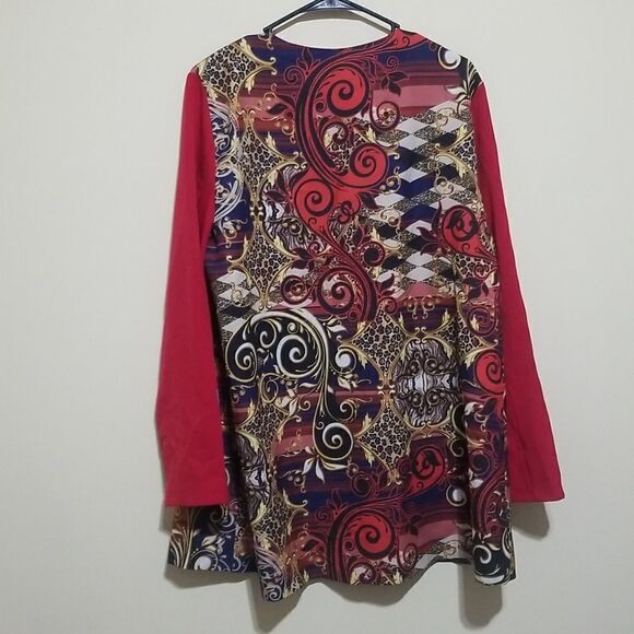 PineMa Red Floral Coat Sz 46 - Picture 6 of 8